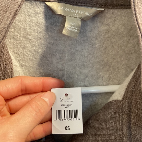 Banana Republic Factory Hoodie with Half Buttons and Drawstrings - Picture 6 of 9